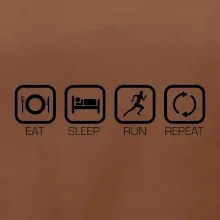 Eat sleep run repeat v řadě