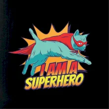 Kočka Jump like Superhero