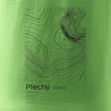 Plechý - vrstevnice v obdélníku
