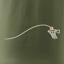 Minimalistická trajektorie míče do koše