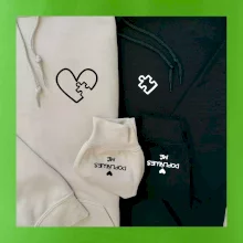 Párova mikina - srdce puzzle doplňuješ mě