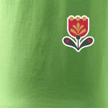 Folklor na prsu tulipán