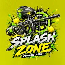 Neonový zásah splash zone paintball
