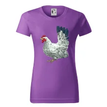 Slepice kreslená bílá