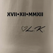 Datum výročí a iniciály