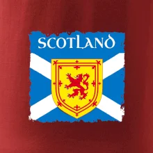 Skotská vlajka s erbem lva