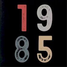 Vintage číslice 1985