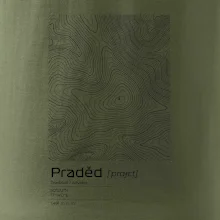 Praděd - vrstevnice v obdélníku