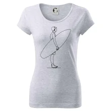 Surfař stojící jedním tahem