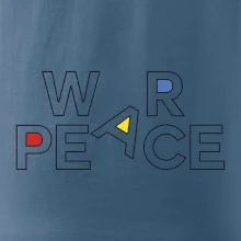 War, peace - barevný nápis