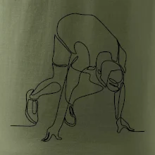 Běžec na startu jedním tahem