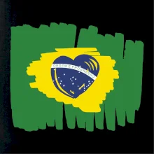Brazílie vlajka srdce