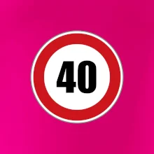 Dopravní značka - omezení rychlosti 40