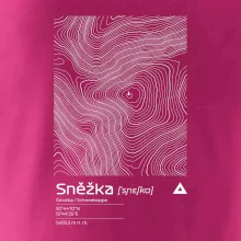 Sněžka - vrstevnice v obdélníku