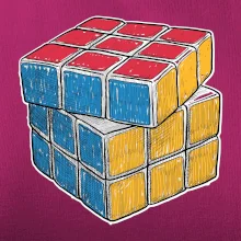 Rubikova kostka kreslená