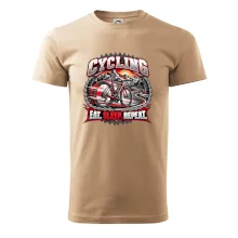 Cyklistické kolo mezi horami eat sleep repeat