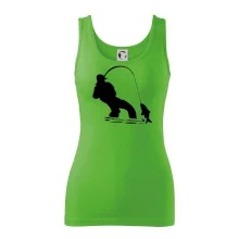 Rybář tahající rybu