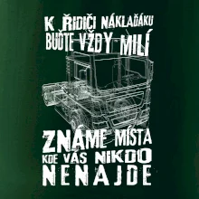K řidiči náklaďáku buďte vždy milý