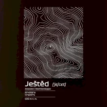 Ještěd - vrstevnice v obdélníku