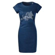 Mapa Evropy - srdce v Ukrajině