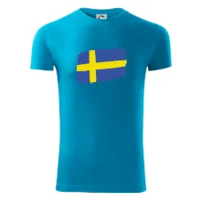 Švédsko vlajka štětkou