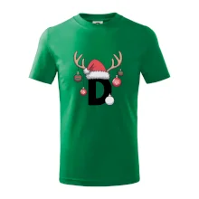 Vanoční rodinná trička - písmeno a čepice