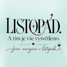 Listopad a tím je vše vysvětleno typografie s vínem