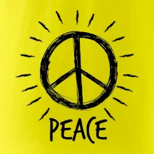 Peace symbol černobílý