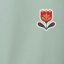 Folklor na prsu tulipán