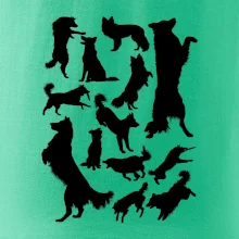 Border kolie siluety