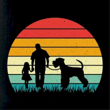 Knírač a táta s dcerou