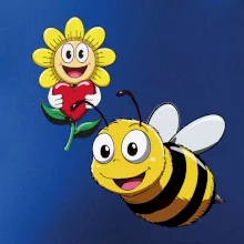 Parové triko - Včela a květina