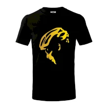 Hlava cyklista zlatá