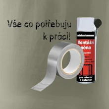 Pěna  a páska - vše co potřebuji k práci