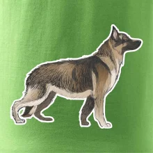 Německý ovčák - hnědý kreslený