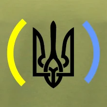 Ukrajina trojzubec s barvami