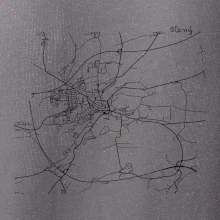 Mapy měst černobílé Slaný