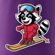 Mýval na lyžích - kreslený