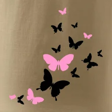 Motýli růžovo černí