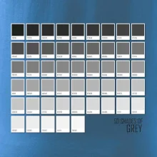 50 barevných odstínů šedi