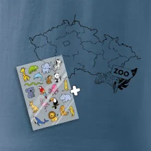 Tričko s mapou + ZOO nažehlovačky