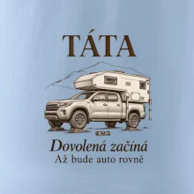 Táta dovolená začíná až bude auto rovně obytný pick-up