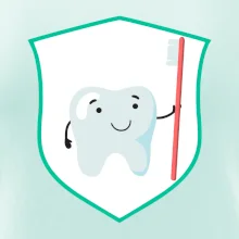 Zoubek na prsu - zubní kartáček