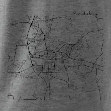 Mapy měst černobílé Pardubice