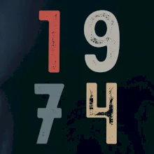 Vintage číslice 1974