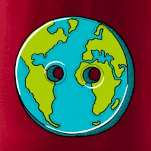 Planeta země knoflík (Pecka design)