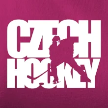 Czech hockey - nápis s hokejistou - Mistrovství světa v ledním hokeji 2026
