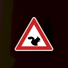 Dopravní značka - Pozor veverka