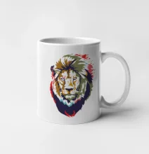 Hlava lva kreslená jednoduchá