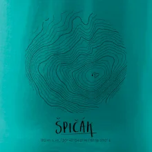 Špičák - vrstevnice v kruhu